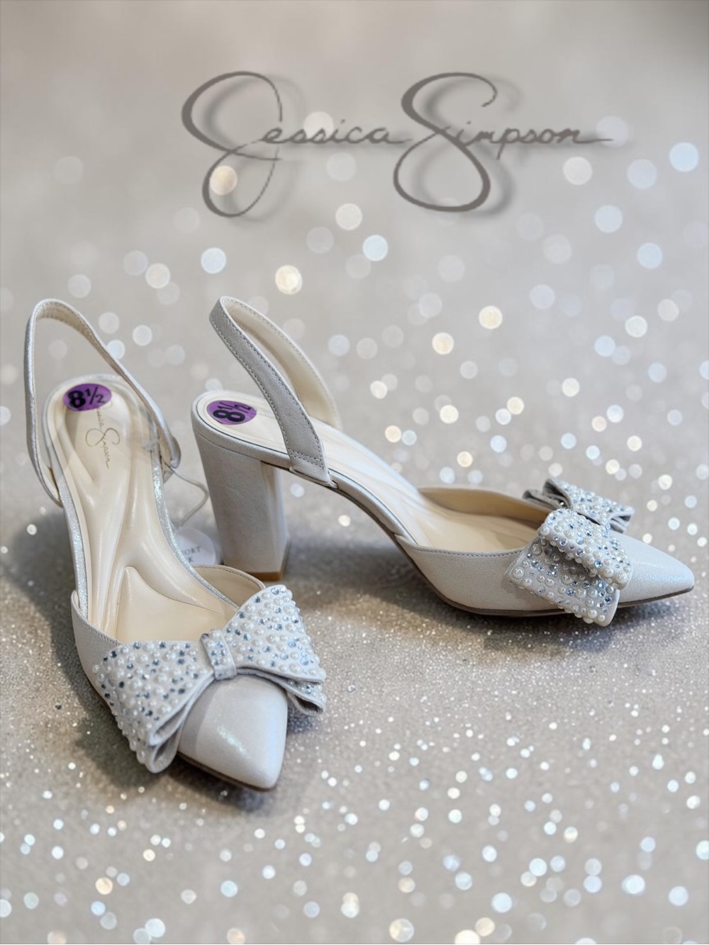 ✨ NWOB Jessica Simpson "Naomia" Statement Bow Slingback Heels Size 8.5 ✨